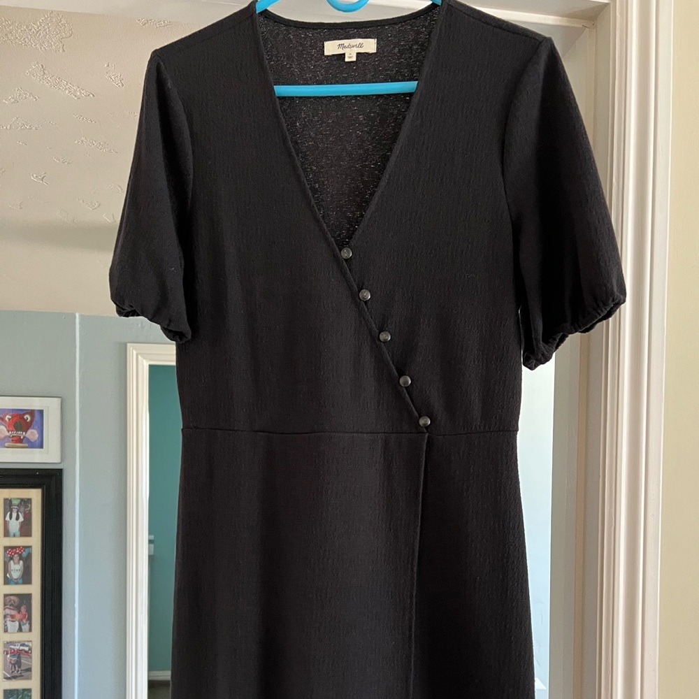 Black Madewell faux wrap dress